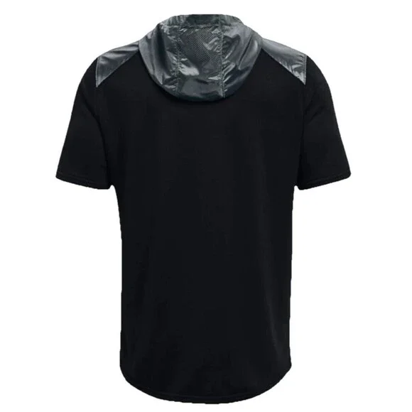 New Men's Under Armour AU Command Short‎ Sleeve Black Hoodie Size Small New